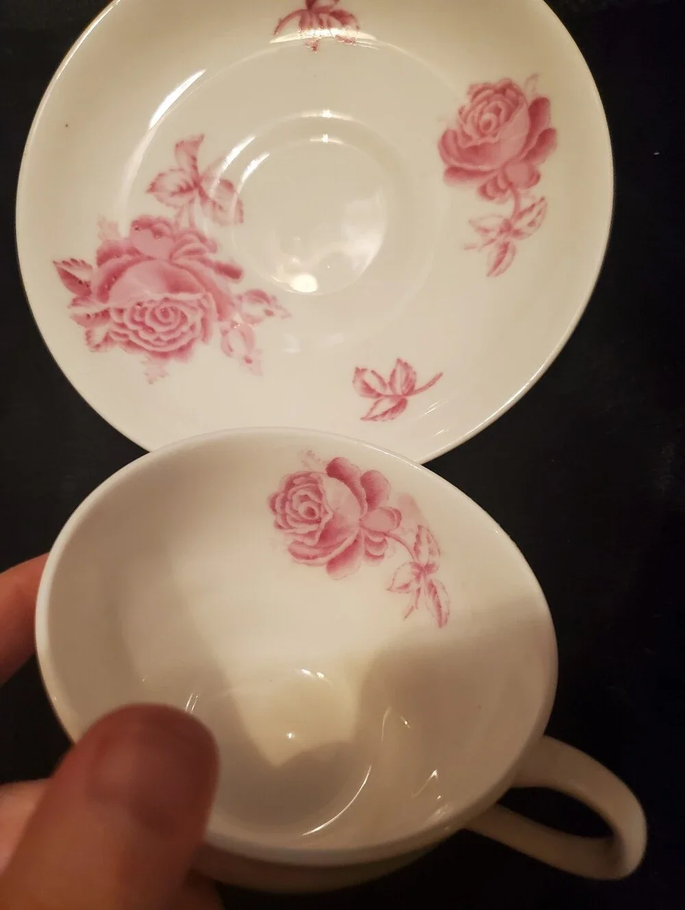 1930s Royal Chelsea Fine Bone Vintage Tea Cup & Saucer Cobalt And Gold